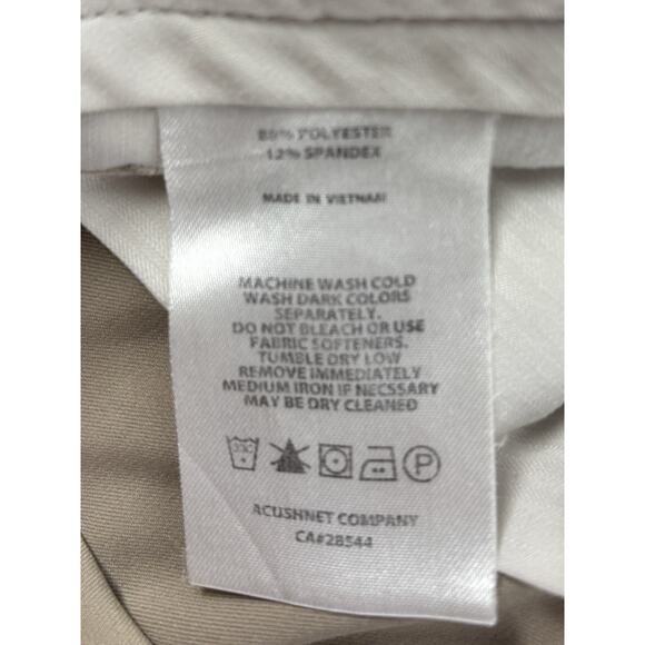 FJ Footjoy Mens Performance Lightweight Golf Shorts 10" Inseam Size 40 Beige EUC - Picture 10 of 10